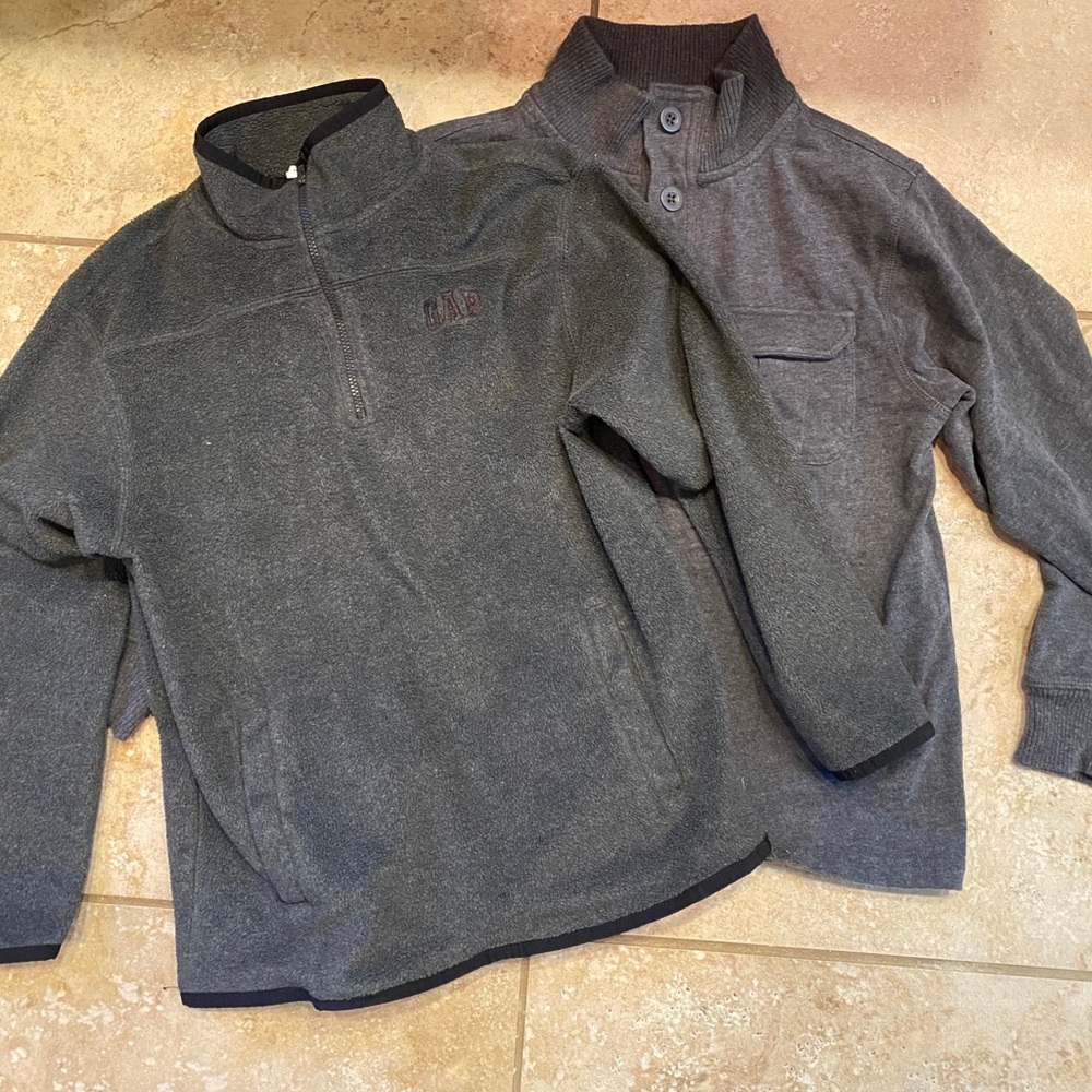 Size 8 boys gray Gap sweaters